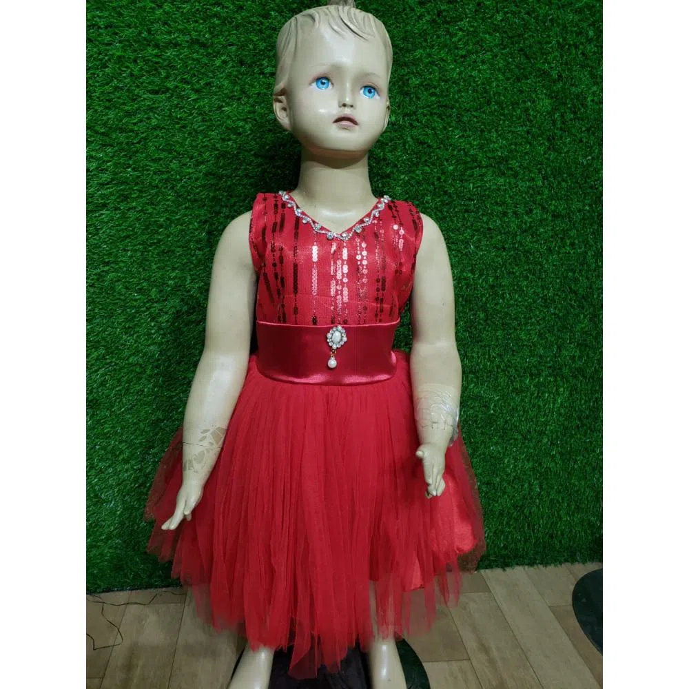 Baby Party Frock Red