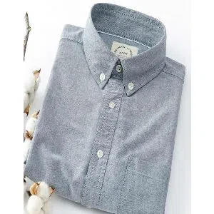 Full Sleeve Cotton Formal Shirt For Men-ash 