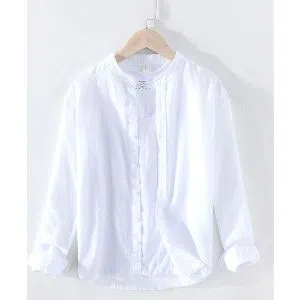 Full Sleeve Cotton Shirt For Men-White