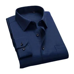 Full Sleeve Cotton Shirt For Men-black 