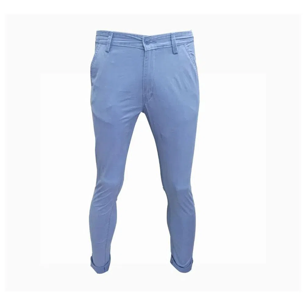 Gaberdine Cloth Fully Stretch Pant for Men Light Blue