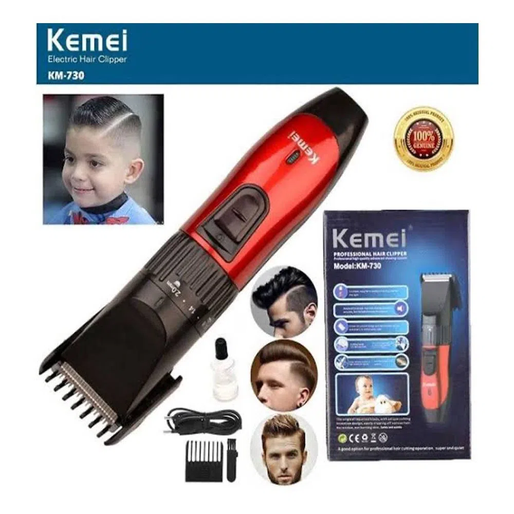 KM 730 Rechargeable Hair Trimmer Red