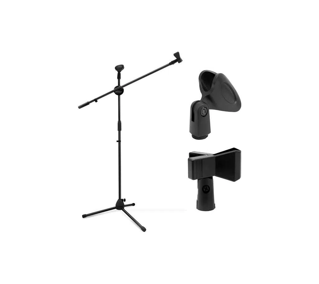 Stainless Steel Microphone Stand - Black