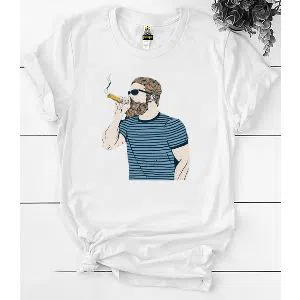 Half Sleeve T-Shirt For Men - ( Smoking Guy)