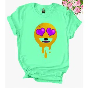 Half Sleeve T-Shirt For Girls -  Emoji 