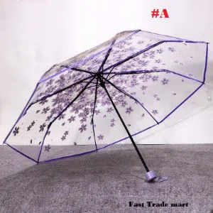 Transparent Umbrella Purpel