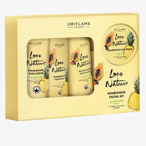 Nourishing Facial Kit (Organic Guarana, Papaya & Pineapple-4Pcs) Indian