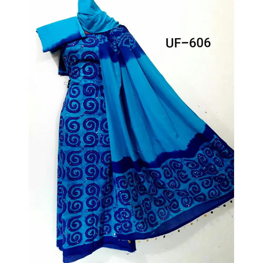 Unstitched Soft Cotton Salwar kameez For Women - Blue 