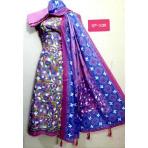 Unstitched Soft Cotton Salwar kameez For Women - Purple 