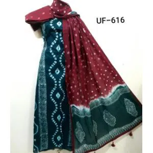 Unstitched Soft Cotton Batik Salwar Kameez for Women