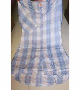 Semi Long Shirt for Women Striped