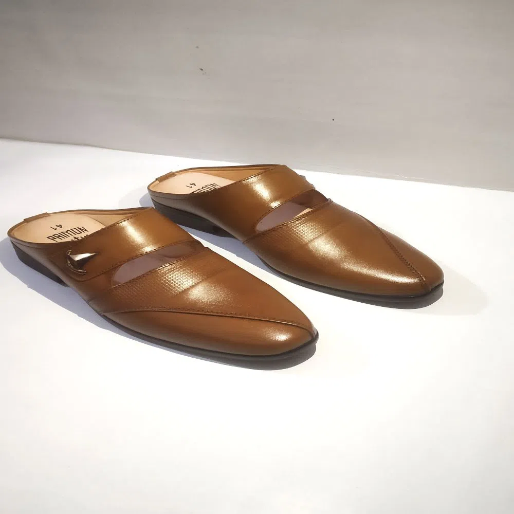 leather half shoe for men