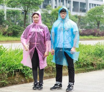 Unisex Polyester Rain Coat Multicolor