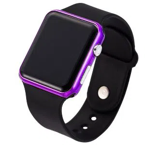 Unisex Square LED Water Resistant Silicone Sports Watch