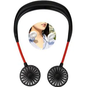 USB Hand Free Personal Neck Band Portable Fan-Black