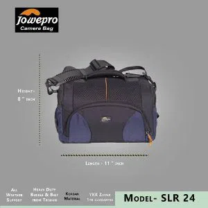 SLR 24-DSLR Camera Bag-Black and Blue