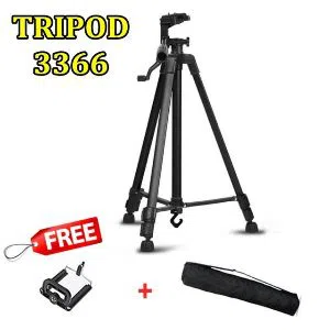 TR-3366 Tripod Stand DV SLR Camera Self-Timer Full Light Bracket-Black