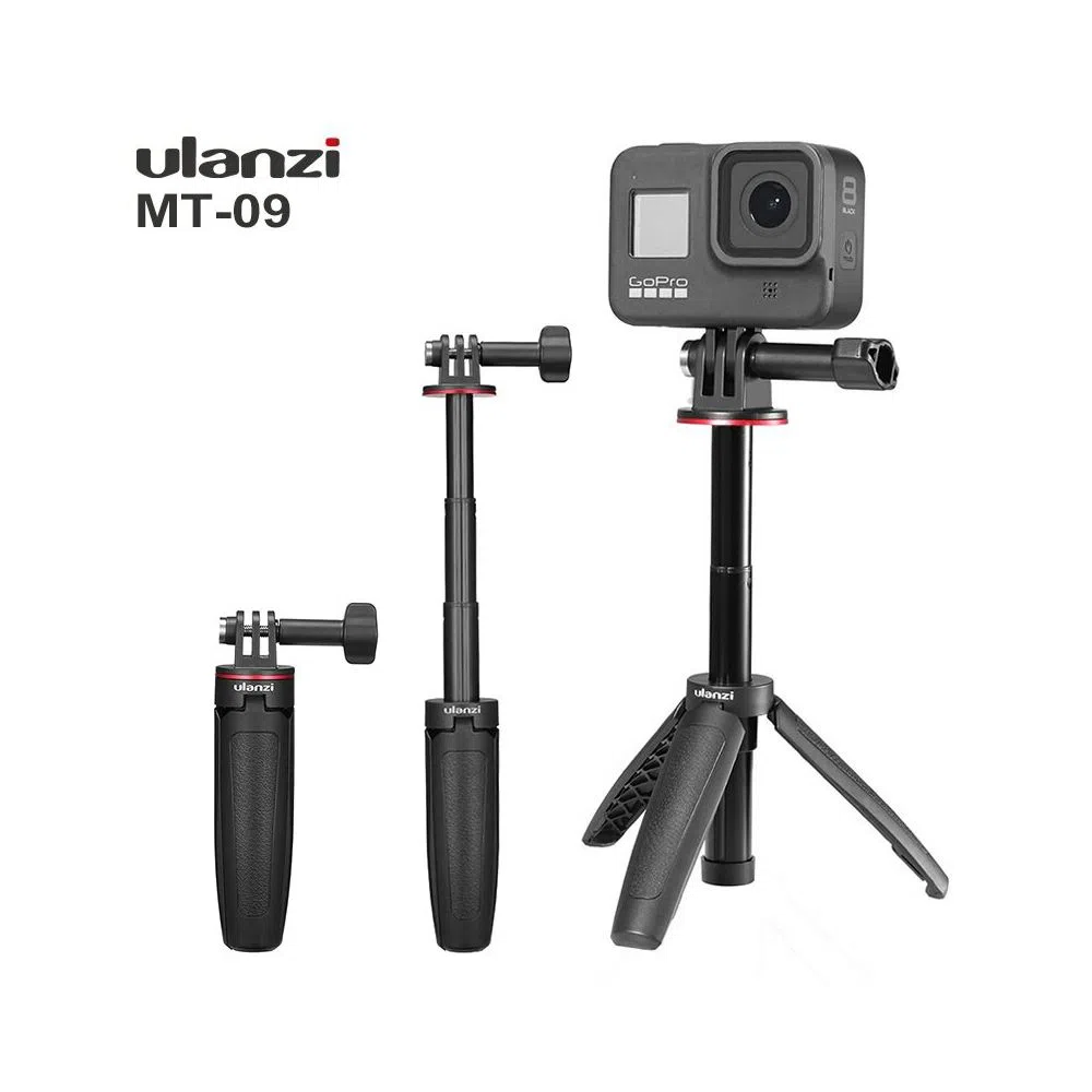 Ulanzi MT-09 Extend Go pro Vlog Tripod Mini Portable Tripod for Go pro Hero 8 7 6 5 Black Session Osmo Action Camera Accessories