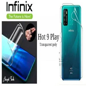 Infinix_Hot 9 Play Transparent Back Protector Clear Poly