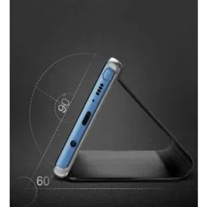 Clear View Mirror Leather Flip Cover For Samsung S9 Plus