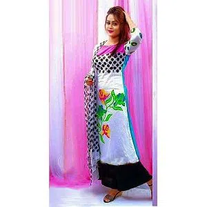 Unstitched Block Printed Cotton Salwar Kamiz For women 