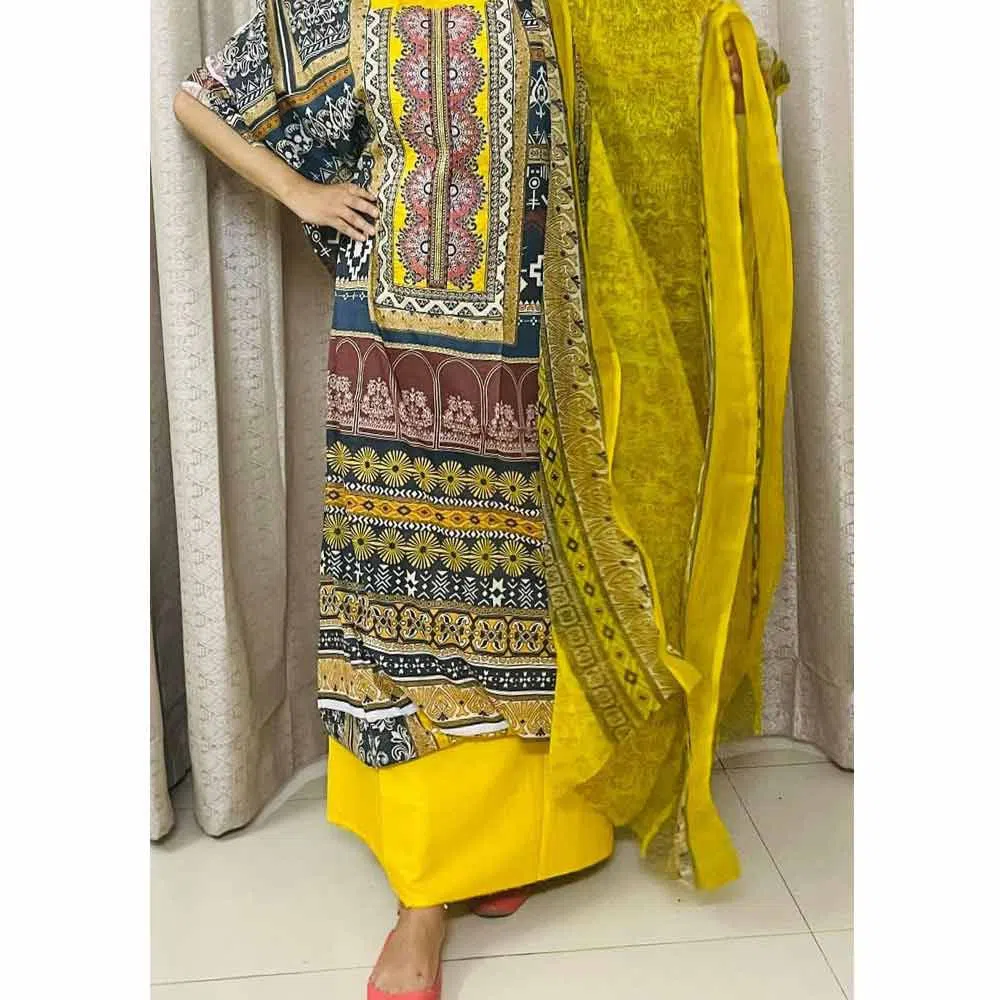 ZEENAAT by ZEBAISH Digital Printed & Embroidered Lawn Unstitched Salwar Suit