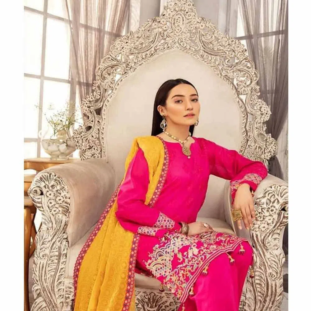 KHOOBSURAT ELEGANT SERIES Embroidered Lawn Unstitched Salwar Suit