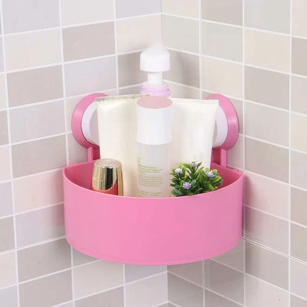 Triangle Storage Bathroom Shelves - Pink