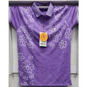 Cotton Half sleeve polo shirt For men -Purple 