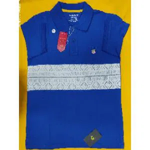 Cotton Half sleeve polo shirt For men -blue 