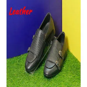 Leather Double Monks Shoes