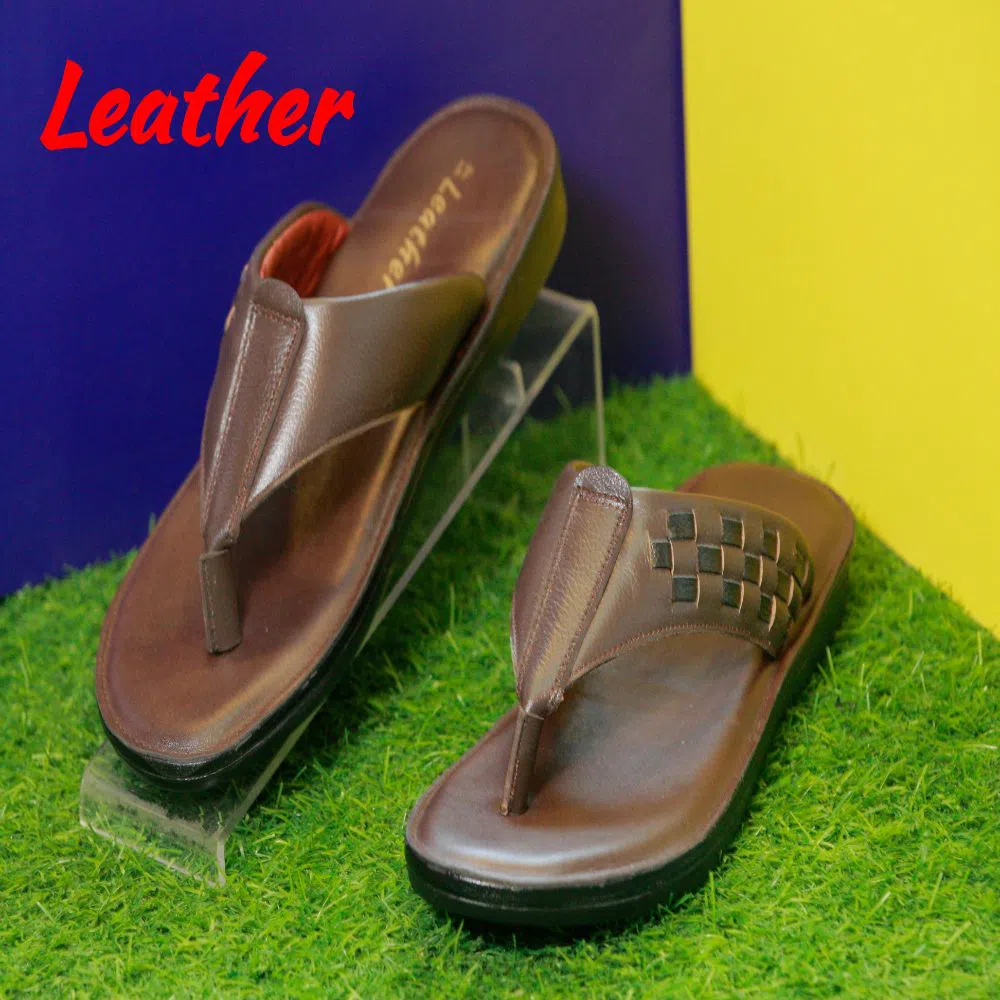 Mens Sandals Leather + Rubber 