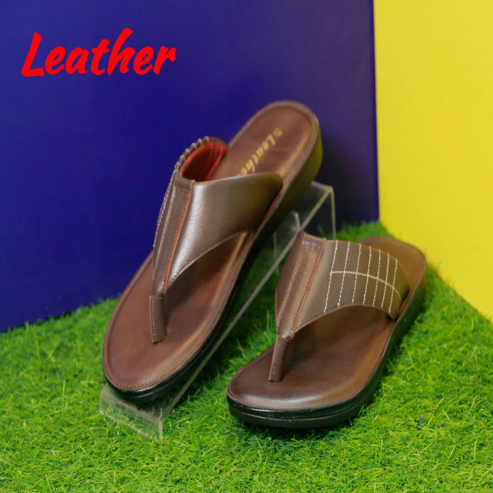 Mens Sandals Leather + Rubber 