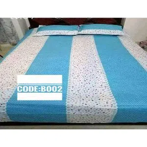 Cotton double size bedsheet with 2 pillow cover