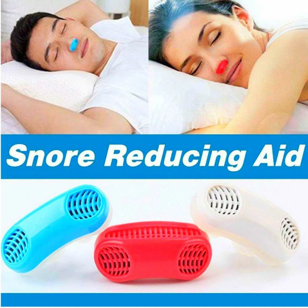2 In 1 Anti Sn_oring and Air Puri_fier Silicone Snore Nose Clip