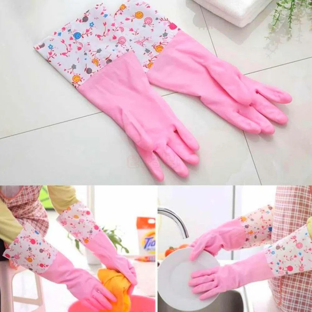 Half Hand Kitchen Gloves-Multicolor
