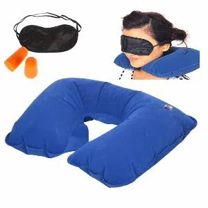 3 in 1 Travel Pillow Set - Neck Pillow Sleeping Eye Mask Ear Plug