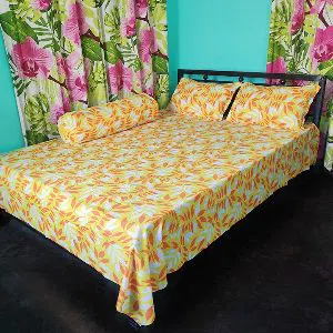 King Size Pure Cotton Bed Sheet - 4 pcs