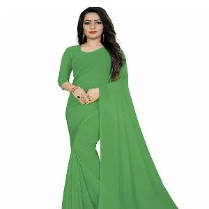 Soft Georgette Sharee (Parrot Green)