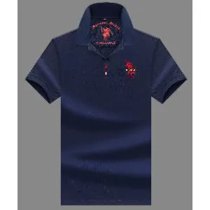 Navy blue Cotton polo shirt for men