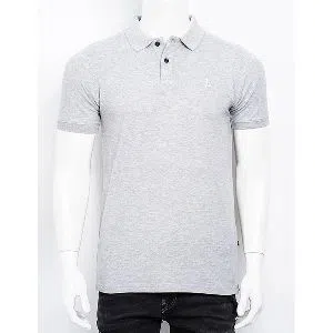 One Point Ash Color Polo T-Shirt