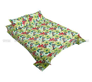Multi Color Cotton Double King Size Bed Sheet 