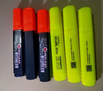 REDLEAF Highlighter Pen (Orange Color) - 1 Piece