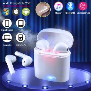 TWi7s -Wireless Bluetooth Earbuds with Charging Case - White