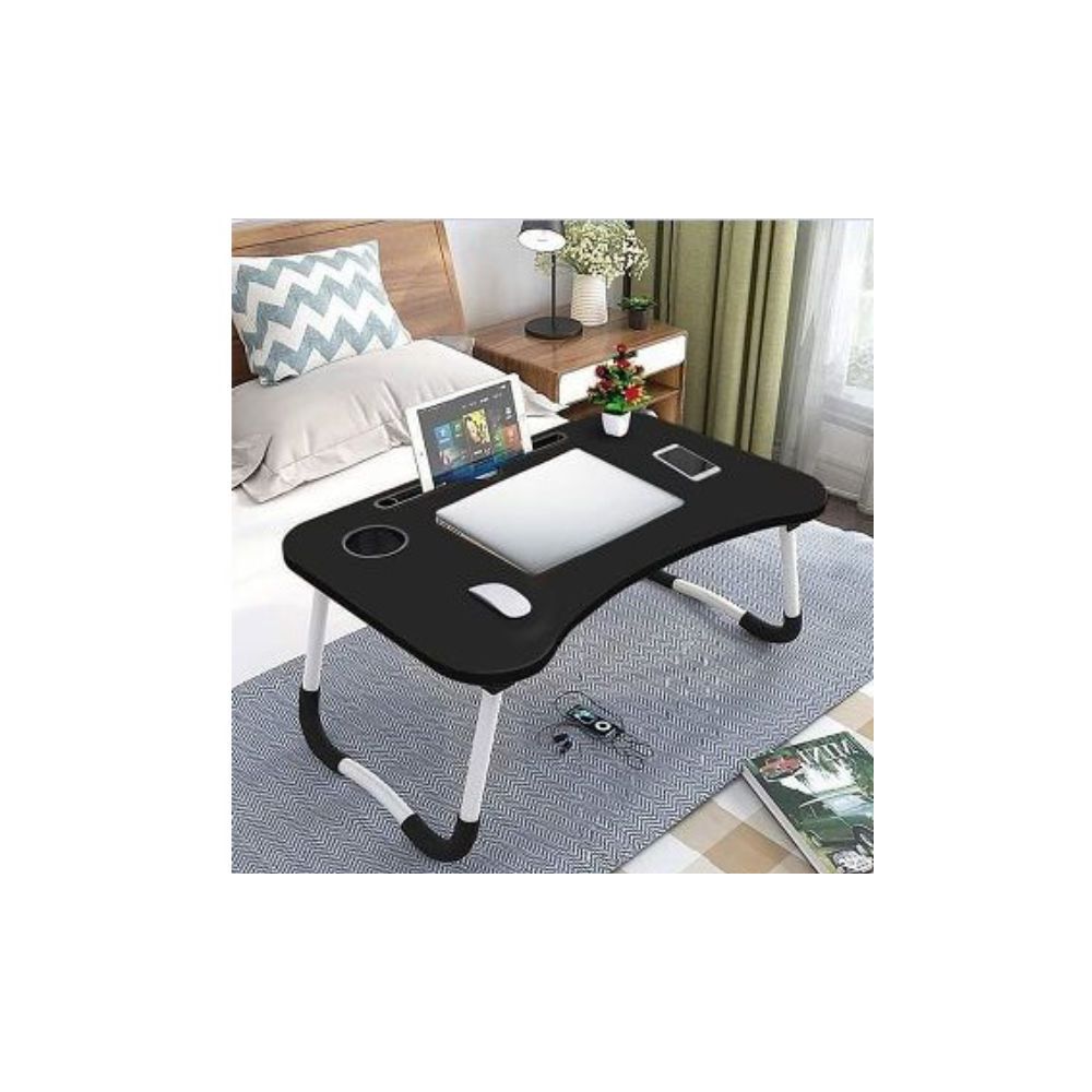 Foldable Laptop Table Bed Fordable for Computer Study Table - Black