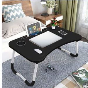 Foldable Laptop Table Bed Fordable for Computer Study Table - Black