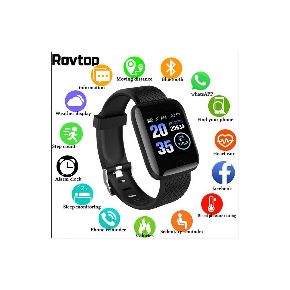 Smart Watch116 Plus Smart Watches Smart Heart Rate Watch Men Women Sports Watches Smart Band Waterproof Smartwatch With Charger Adapter Free