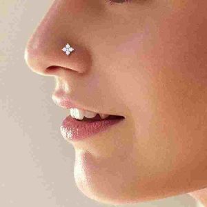 4 Stone Diamond Nose Pin