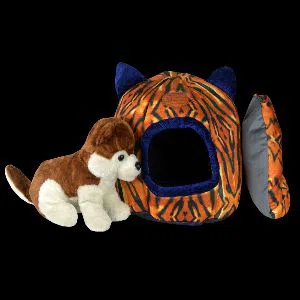 Cat House Dog House Rabbit House Pet Home, Royal Bengal Tiger Pattern, Color Yellow Stripe, Size Small