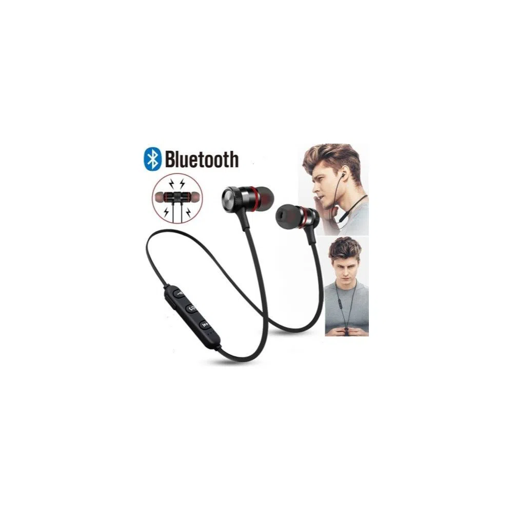 Sport Black Bluetooth Magnet Wireless In the Ear Earphone With Lock Type